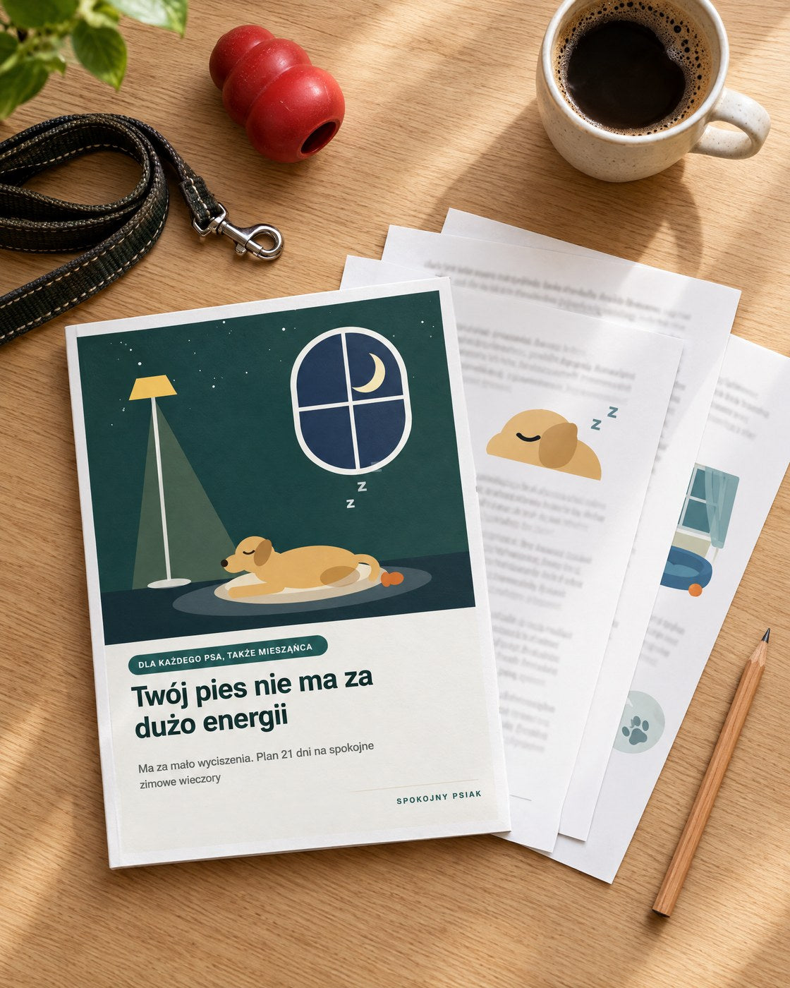 Wydrukowany poradnik na biurku